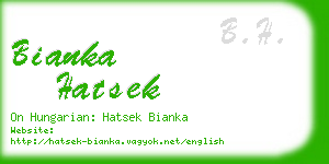 bianka hatsek business card